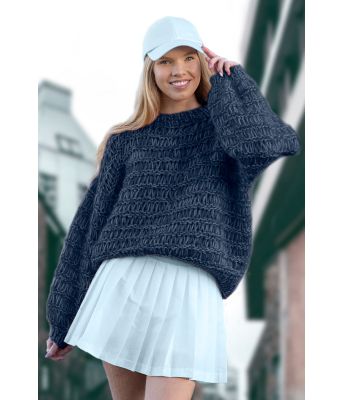 Marineblå Bari strikkegenser - Viking 2237-1-324-323