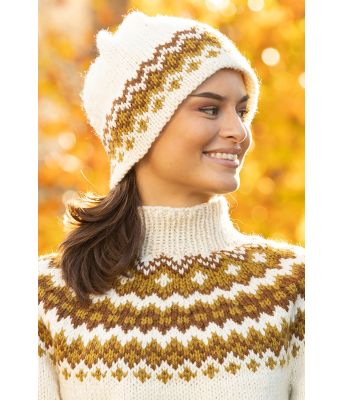 Cygnus strikkelue i tykt ullgarn - Viking 2301-12