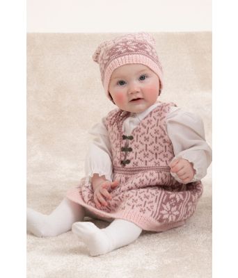 Ellinor strikkekjole og skaut til baby - Viking 2304-13