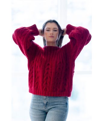 Juppe rød strikkegenser - Viking 2305-03