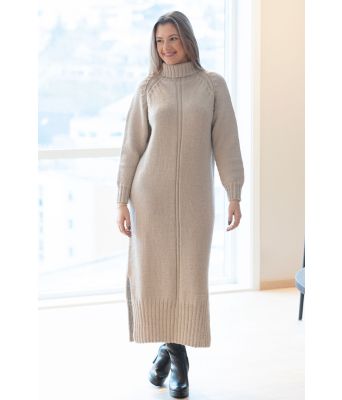 Field lang strikket kjole Elisabeth Asserson - Viking 2307-6