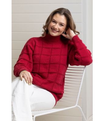 Mørkerød Kratt genser - Viking 2315-5A