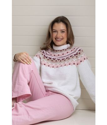 Hvit Turt genser - Viking 2315-6A