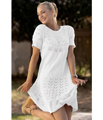Hvit Moment strikket kjole - Viking 2320-5-400