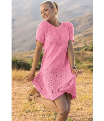 Rosa Moment strikket kjole - Viking 2320-5-464