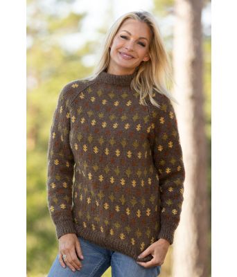 Brun Prudie genser - Viking 2330-07A