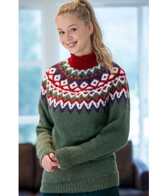 Kraft genser - grønn - Viking 2334-3A