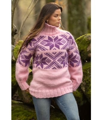 Sno genser, rosa- lilla - Viking 2409-1E