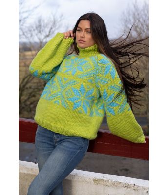 Snoi genser, lime - Viking 2409-2C