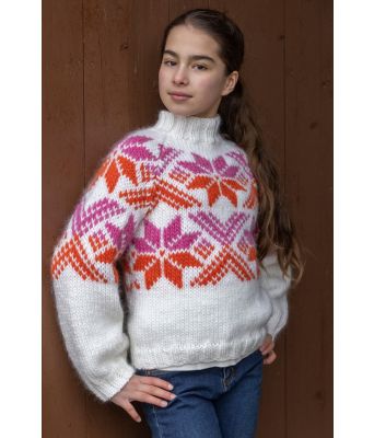 Snoi genser, hvit-oransje - Viking 2410-1B