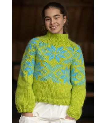 Snoi genser, lime - Viking 2410-1E