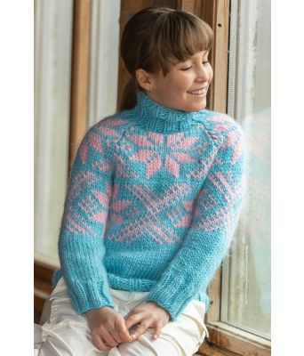 Sno genser, aqua - Viking 2410-4D