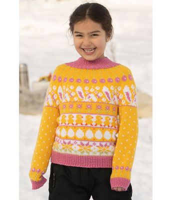 Påskestemning genser, rosa - Viking 2412-02A