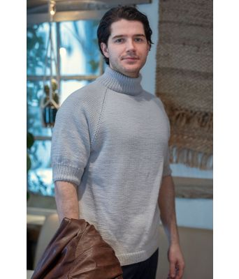 Høyhalset Totto strikket t-skjorte - Viking 2414-1-413