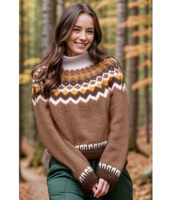 Brun Grethe genser - Viking 2415-10-309