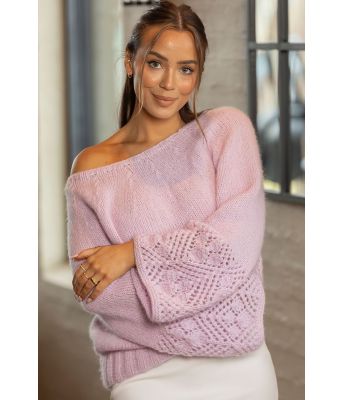 Lyserosa Cecilie genser - Mie Mack Cappelen by Viking 2415-8-364