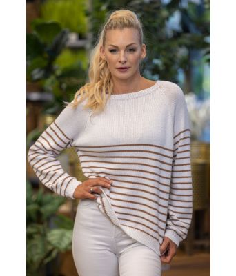 Cassia genser med tynne striper - Viking 2418-3