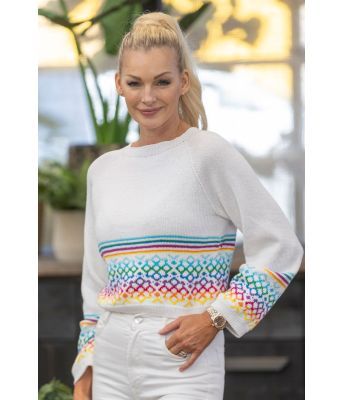 Georgi genser med fargerikt mønster - Viking 2418-5