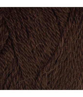 Viking garn - Alpaca liten storm 718 Mørk brun