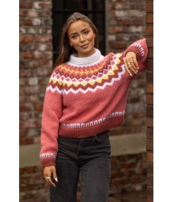 Grethe genser i lakserosa - Mie Mack Cappelen by Viking 2415-10-349