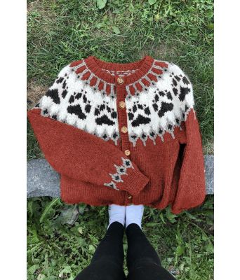 Rustrød villmarkskofte - Linka Neumann design VKHG0003