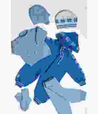 Strikket babydress med lue - Viking-1006-3