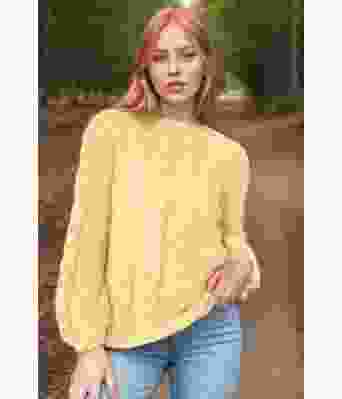 Lys gul Poppy genser - Belfilato 101-47901