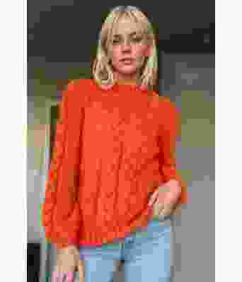 Oransje Poppy genser - Belfilato 101-47903