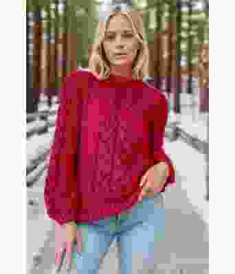 Dyp rød Poppy genser - Belfilato 101-47951