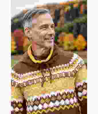 Rustbrun Carlgenser med gult mønster - DLG 143-SU343834583402