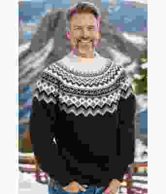 Norsk strikkegenser med rundfelling - Viking 1502-11C