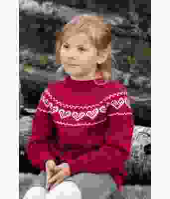 Hjertegenser med rundfelling til barn - DLG 200