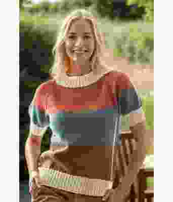 Kortermet Albagenser med striper - Viking 2011-9B