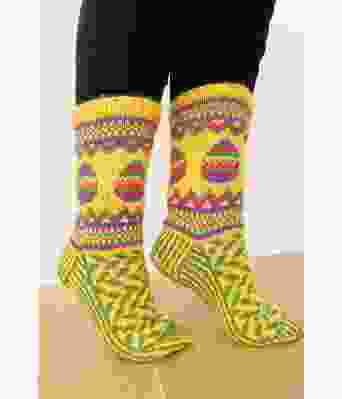 Sunny easter påskeegg sokker - Strikkia 2023-009