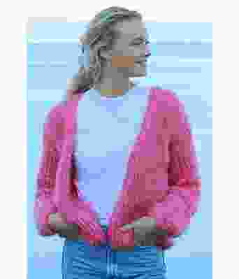 Stella cardigan i korallfarge - Strikkia 2024-006-562B