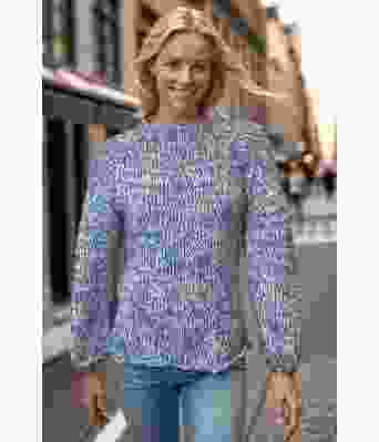 Easy peasy genseren i to farger - Strikkia 2024-042