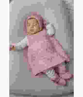 Pudder April Strikkekjole til baby med lue og sokker - Viking 2028-6-362