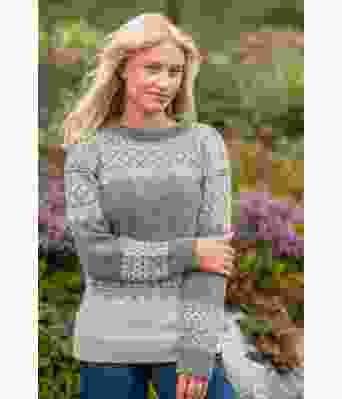 Grå setesdalsgenser med lysegrått mønster - DLG 220-34053403