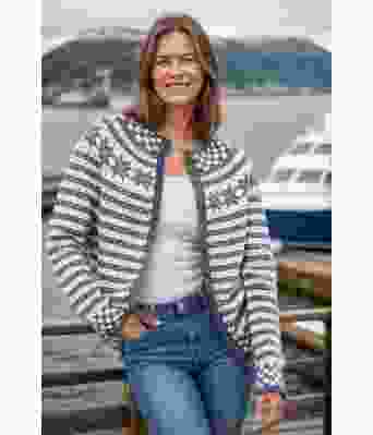 Fanakofta med rundfelling jeansblå - Viking 2207-1-527500