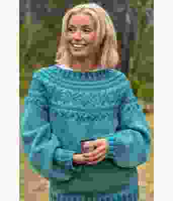 Blågrønn Troldhaugengenser - DLG 23-001-3436