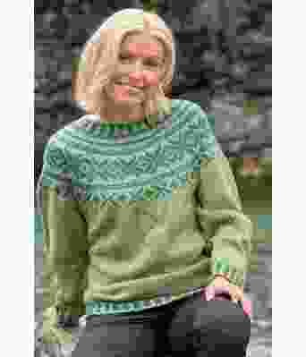 Vårgrønn Troldhaugen genser - DLG 23-001-3462