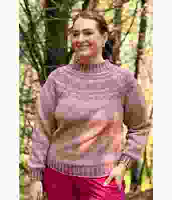 Troldhaugen genser i rose toner - DLG 23-001-3490C