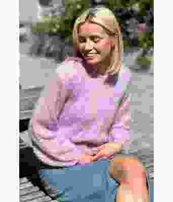 Letizia sweater i lys lavendel - Belfilato 23-026-47919