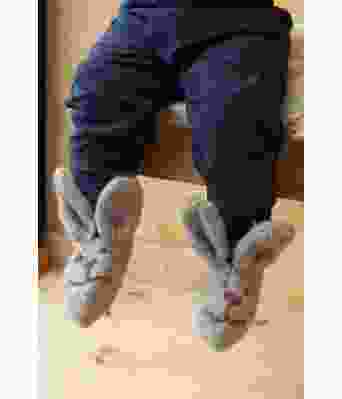 Harehopp strikkede tøfler - Viking 2310-16