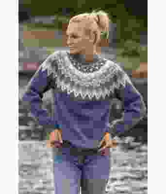 Kraft genser, Jeansblå - Viking 2329-1G