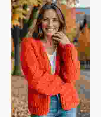 Oransje Stella cardigan - Belfilato 24-001-47903