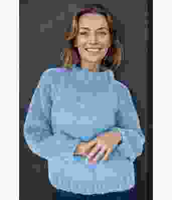 Isblå Samara sweater - Belfilato 24-003-47945A
