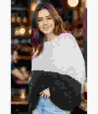 Twotone sweater med svart bunn -  Belfilato 24-005-40090