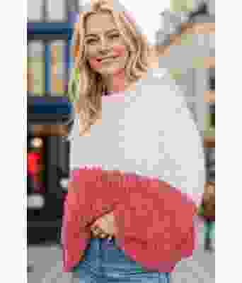 Twotone sweater korall - Belfilato 24-005-44017