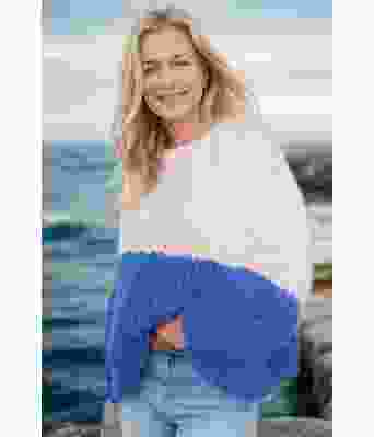 Twotone sweater kongeblå - Belfilato 24-005-45437